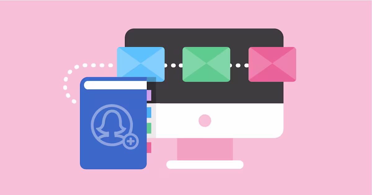 computer with address book illustration