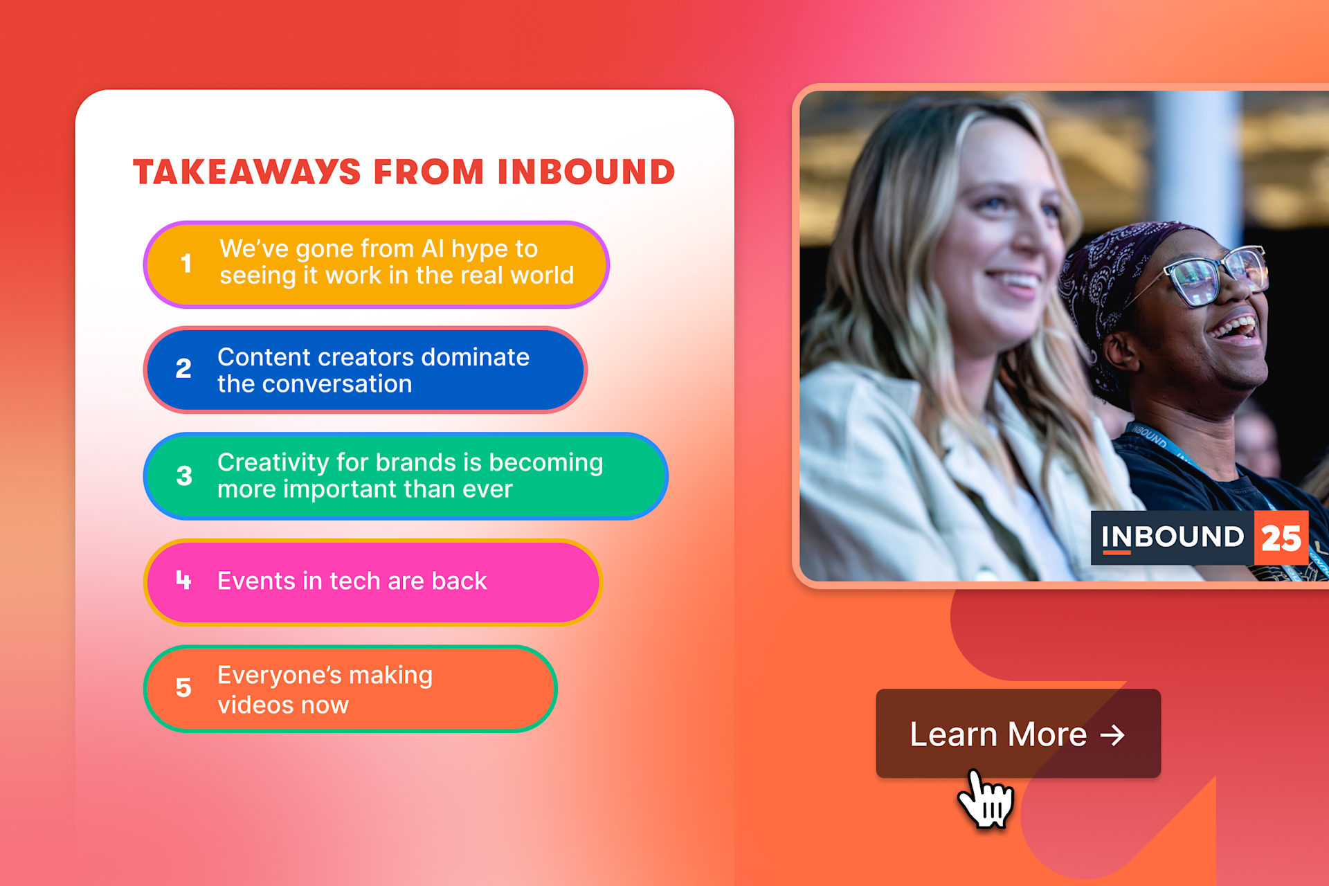 Inbound Event 5 Interesting Takeaways from INBOUND 2024 - Wistia Blog