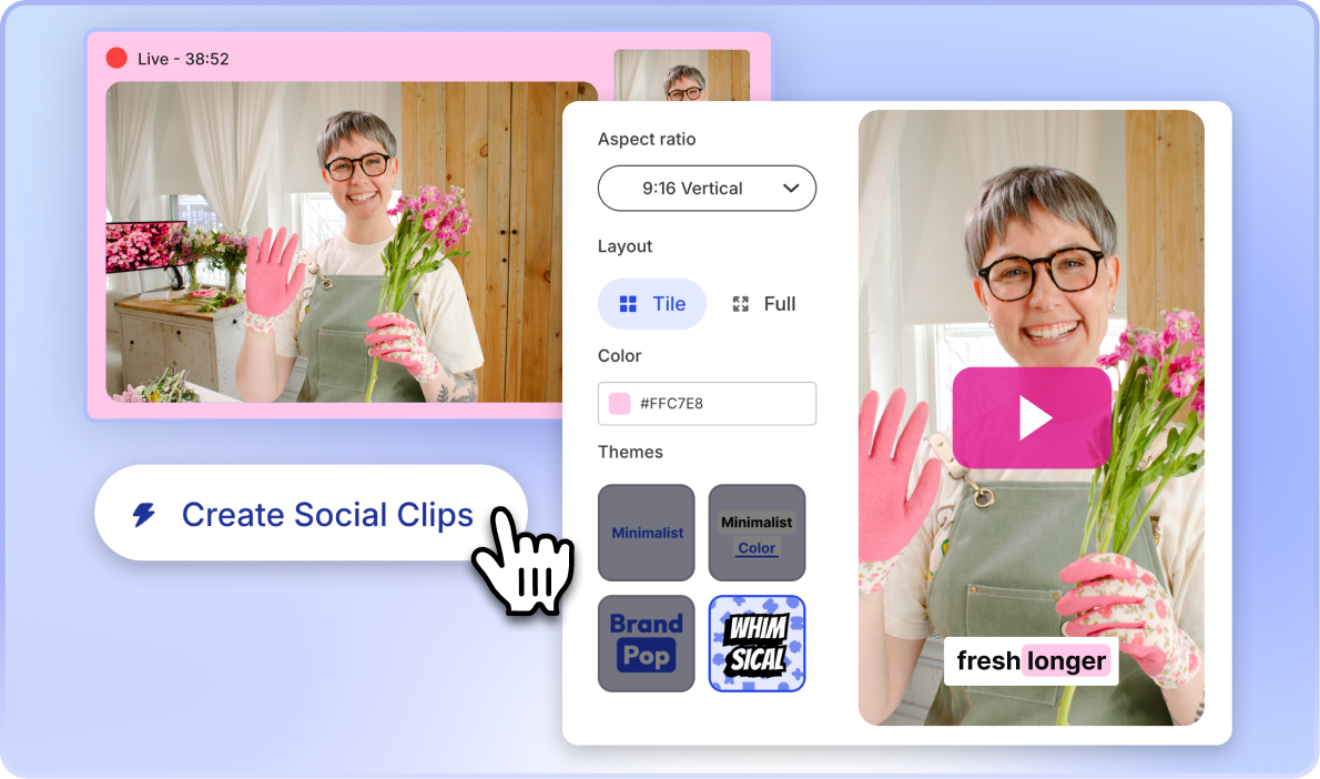 Webinar repurposed into social clips