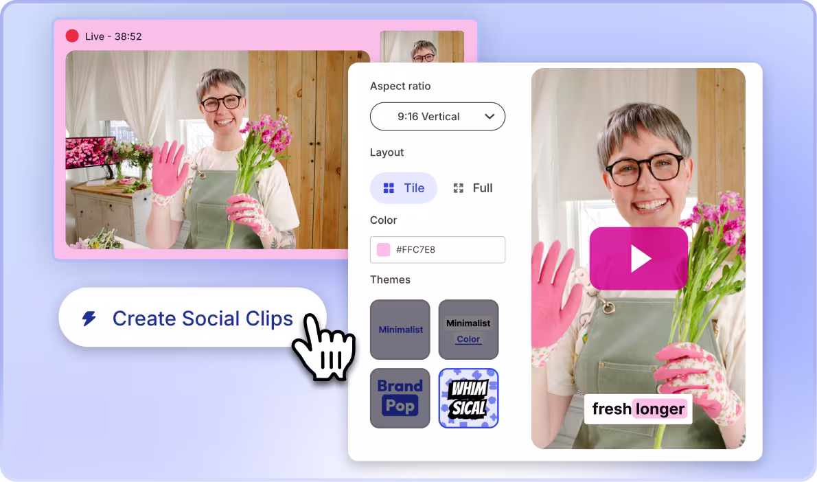 Webinar repurposed into social clips