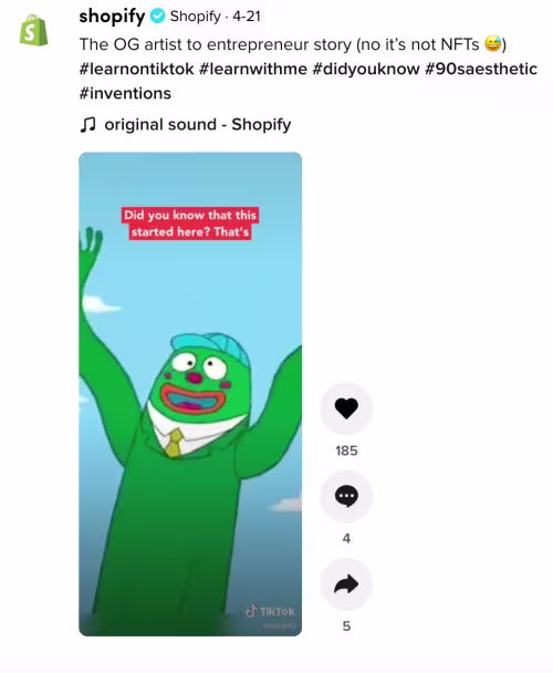 Shopify tiktok