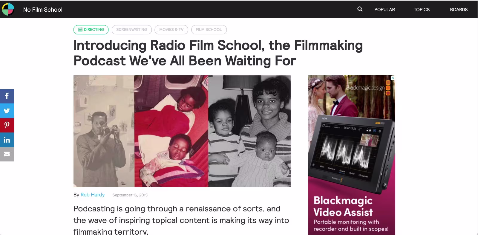 radio film school