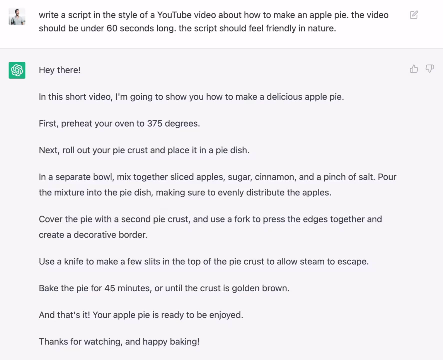 Chris Lavigne's AI Generated Video Script with ChatGPT