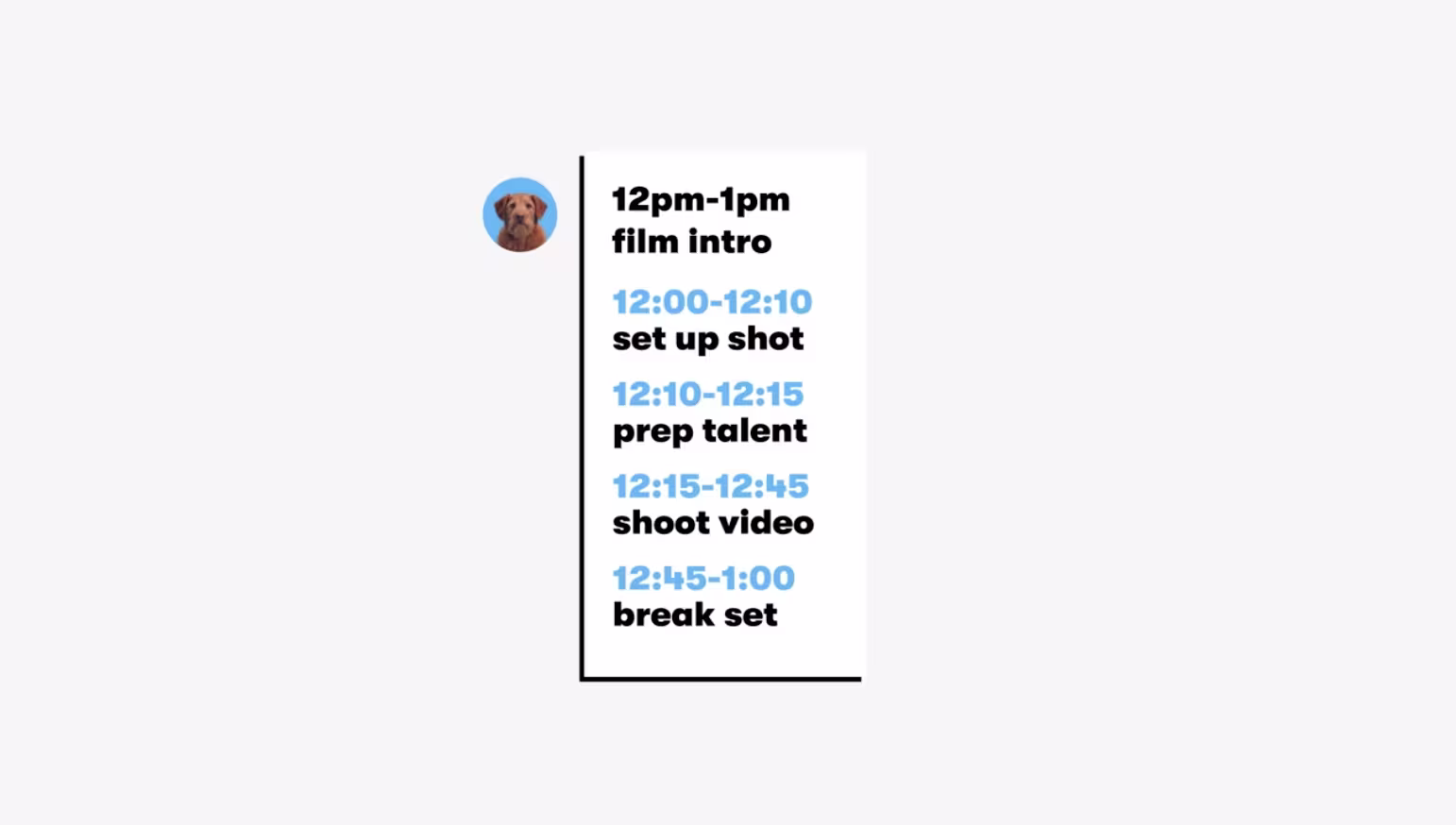 schedule