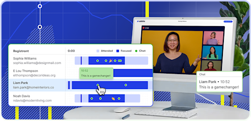Webinar with registrant analytics and engagement graph