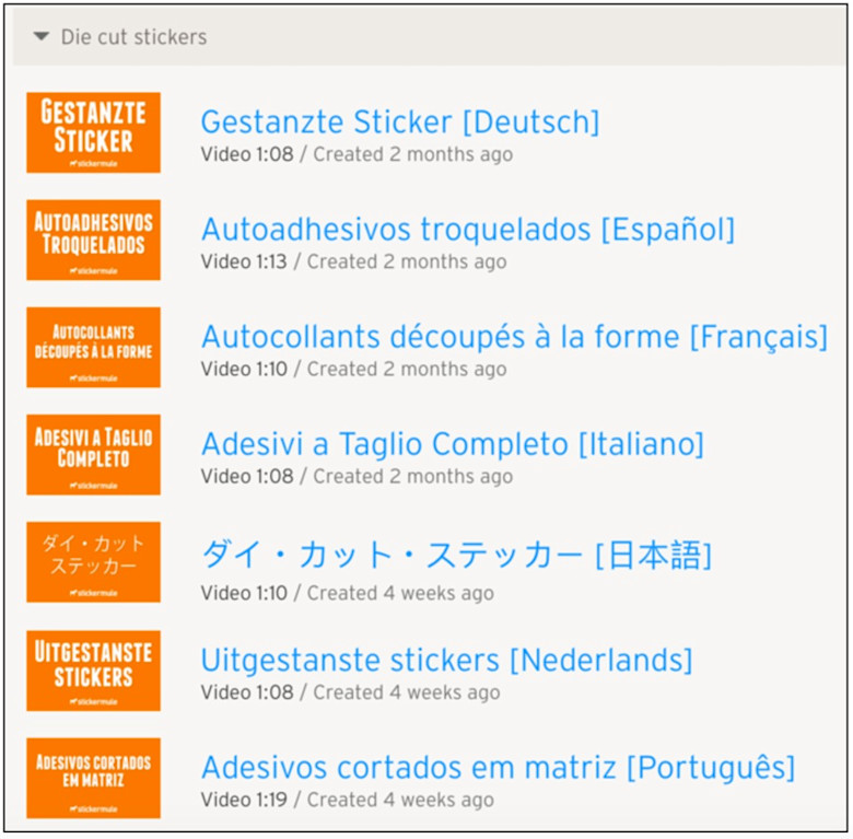 Sticker Mule foreign language folder