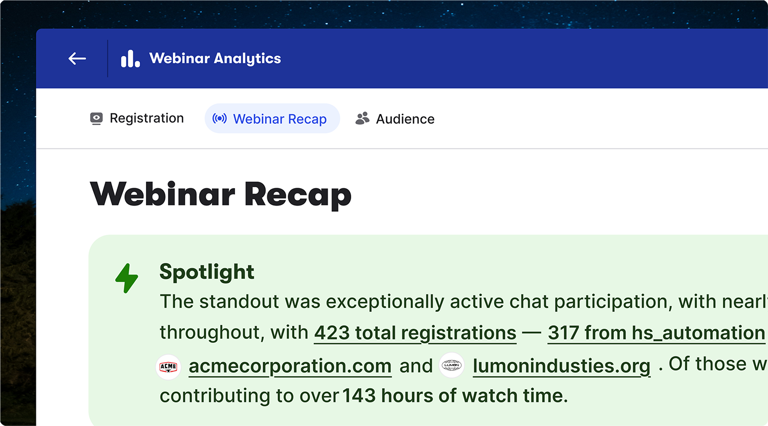 AI-generated Webinar Recap