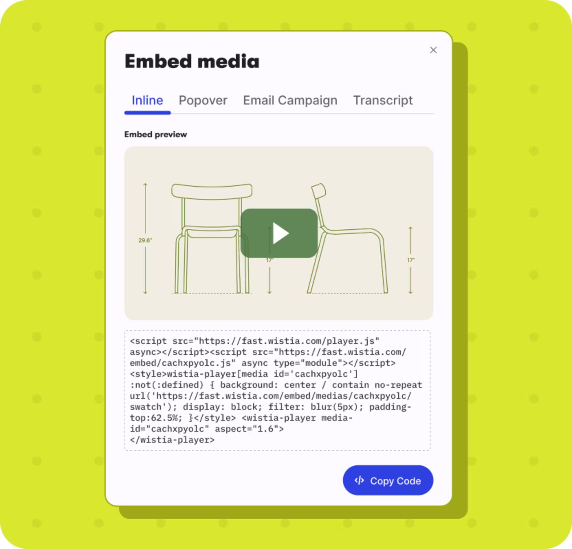Embedding your first video guide