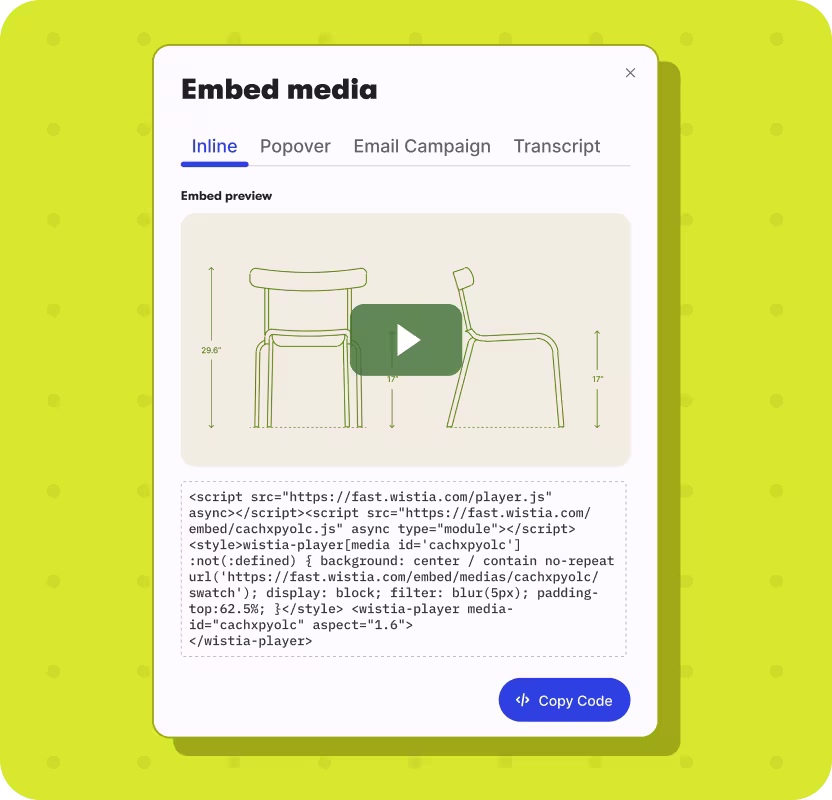 Embedding your first video guide