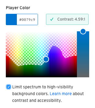 Accessible Colorpicker - limited spectrum