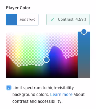 Accessible Colorpicker - limited spectrum