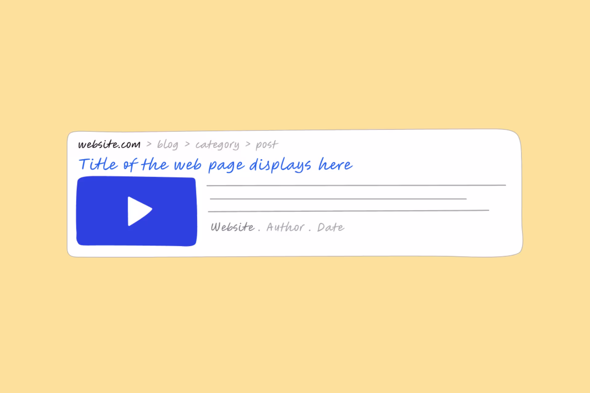 Video Rich Snippet - Video Snippet in Google Search