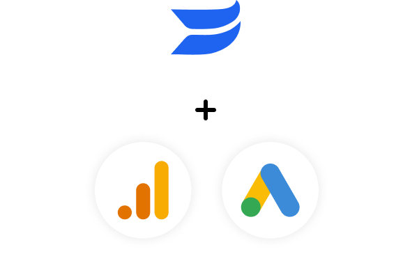 Wistia logo with Google Ads and Google Analytics logos