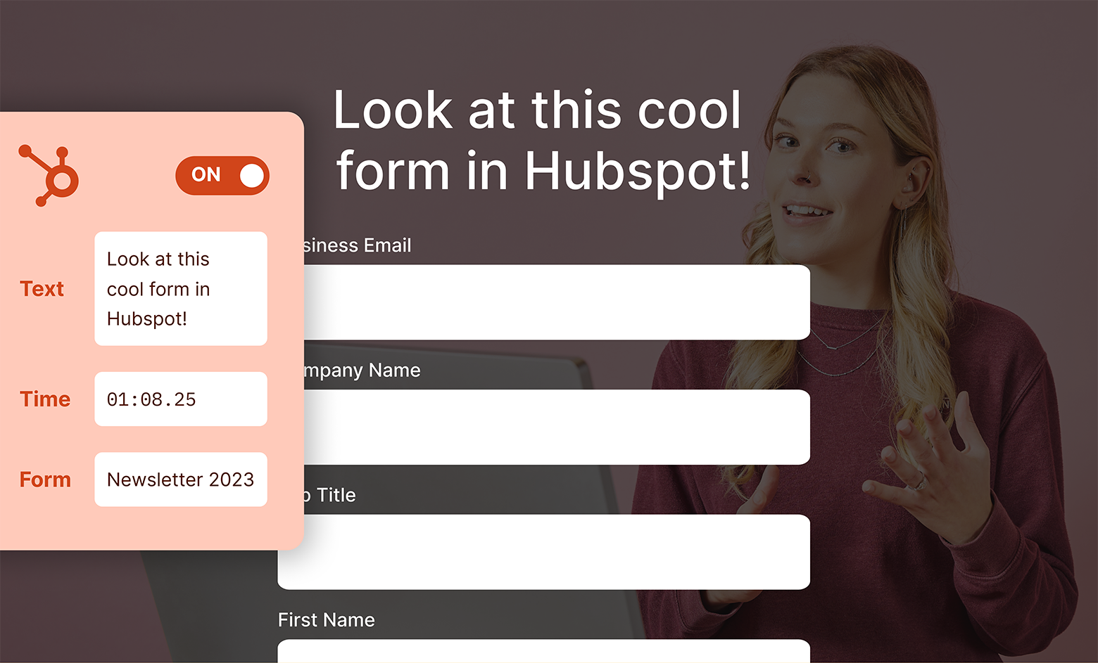 Hubspot form on video player