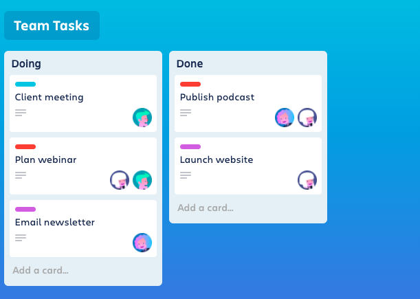 trello screenshot