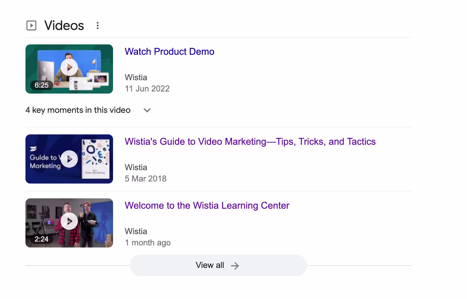 Video SEO video snippets