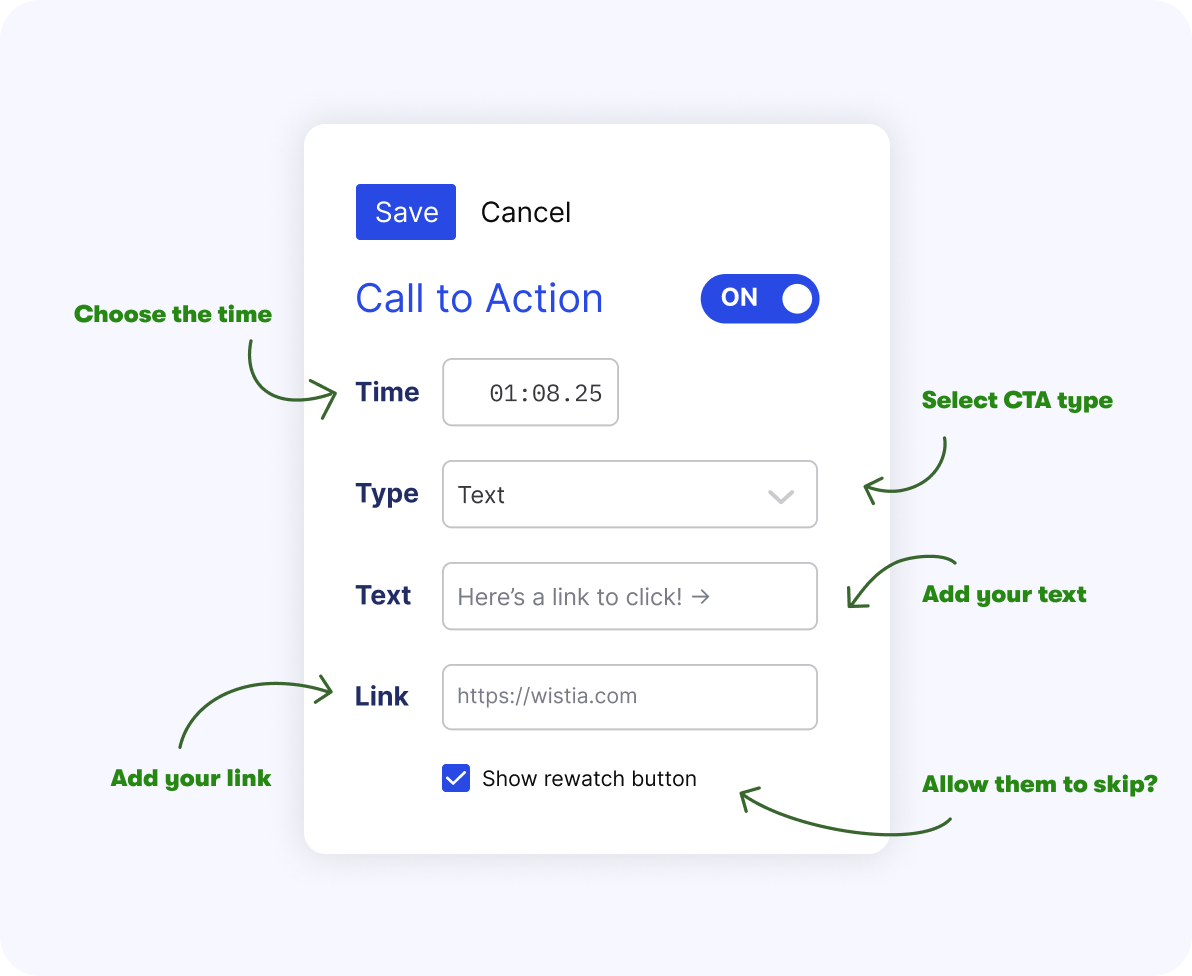 Wistia Call to Action UI