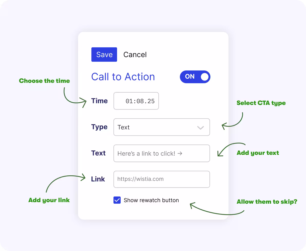 Wistia Call to Action UI