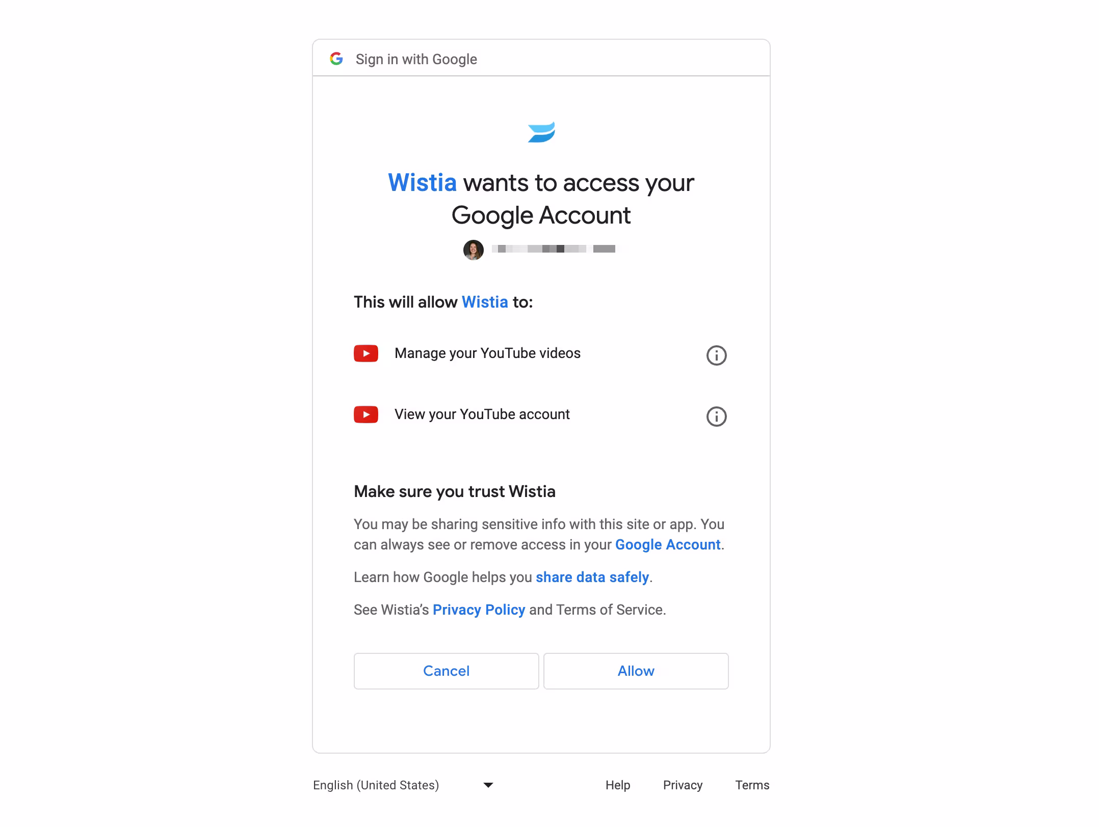 Connect to Youtube