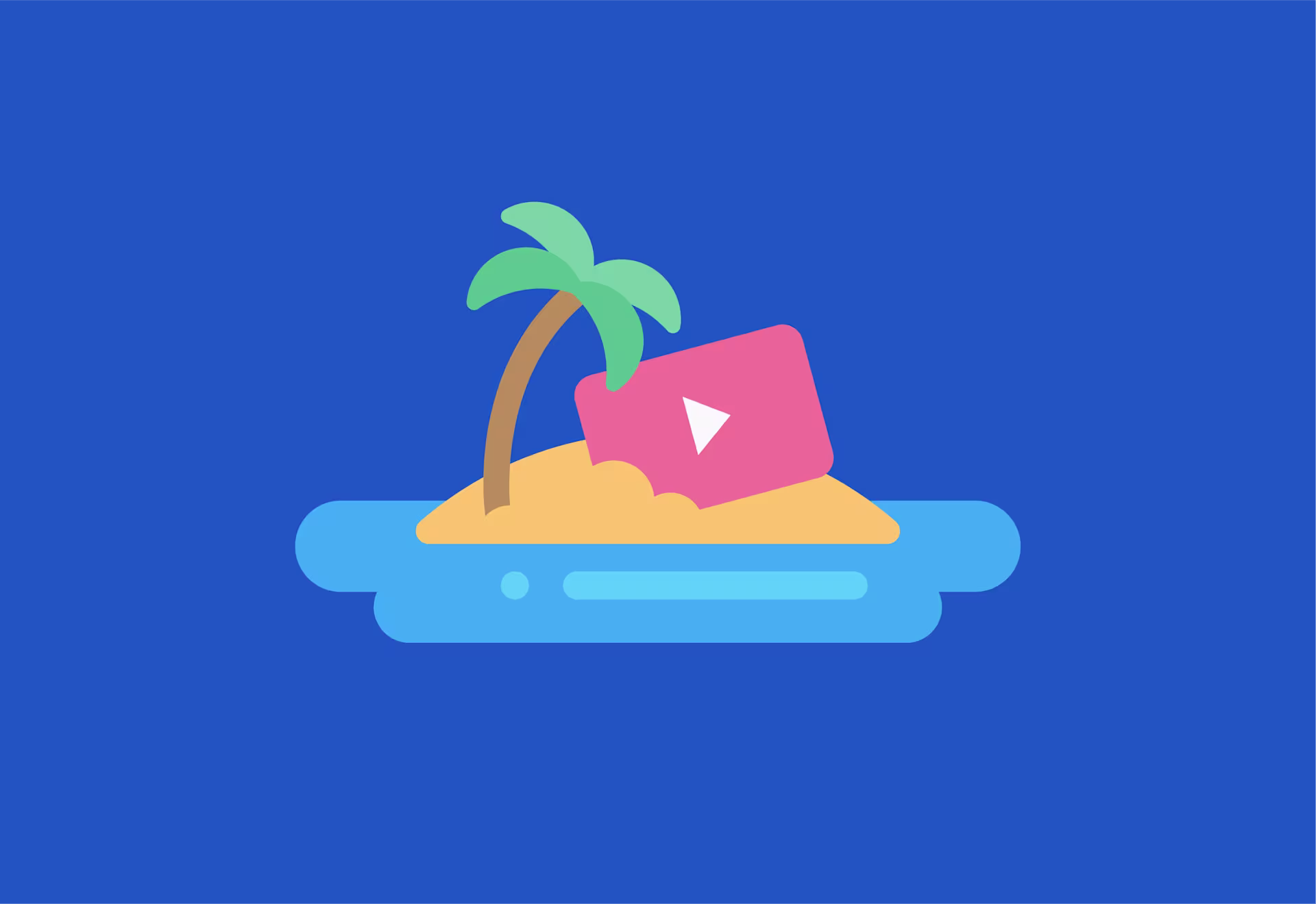 illustration of a video enjoying a private island