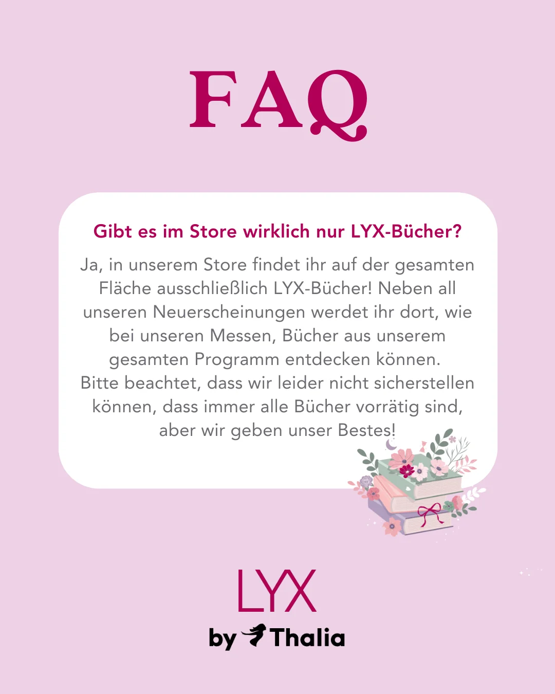 LYX Thalia Store FAQ 3