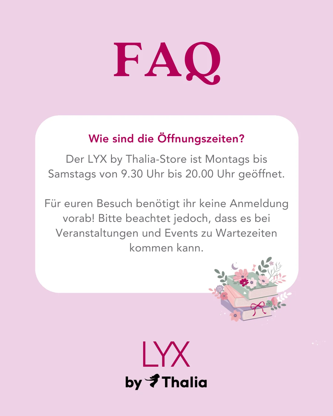 LYX Thalia Store FAQ 2