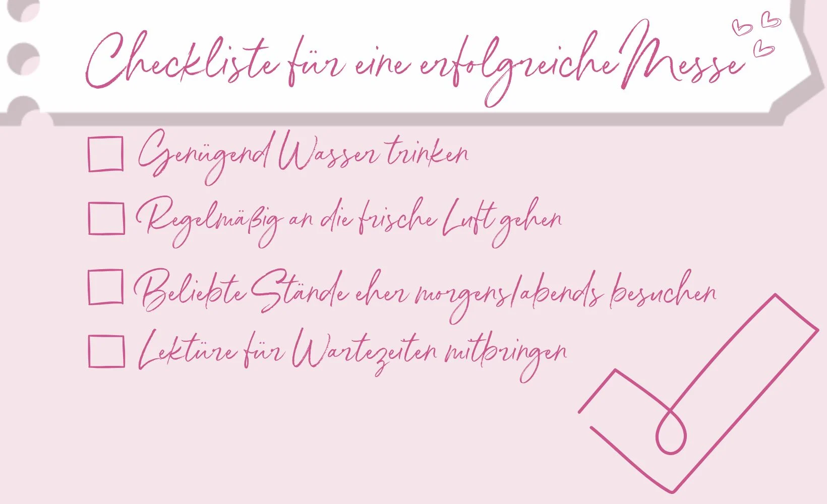 Messe Checkliste
