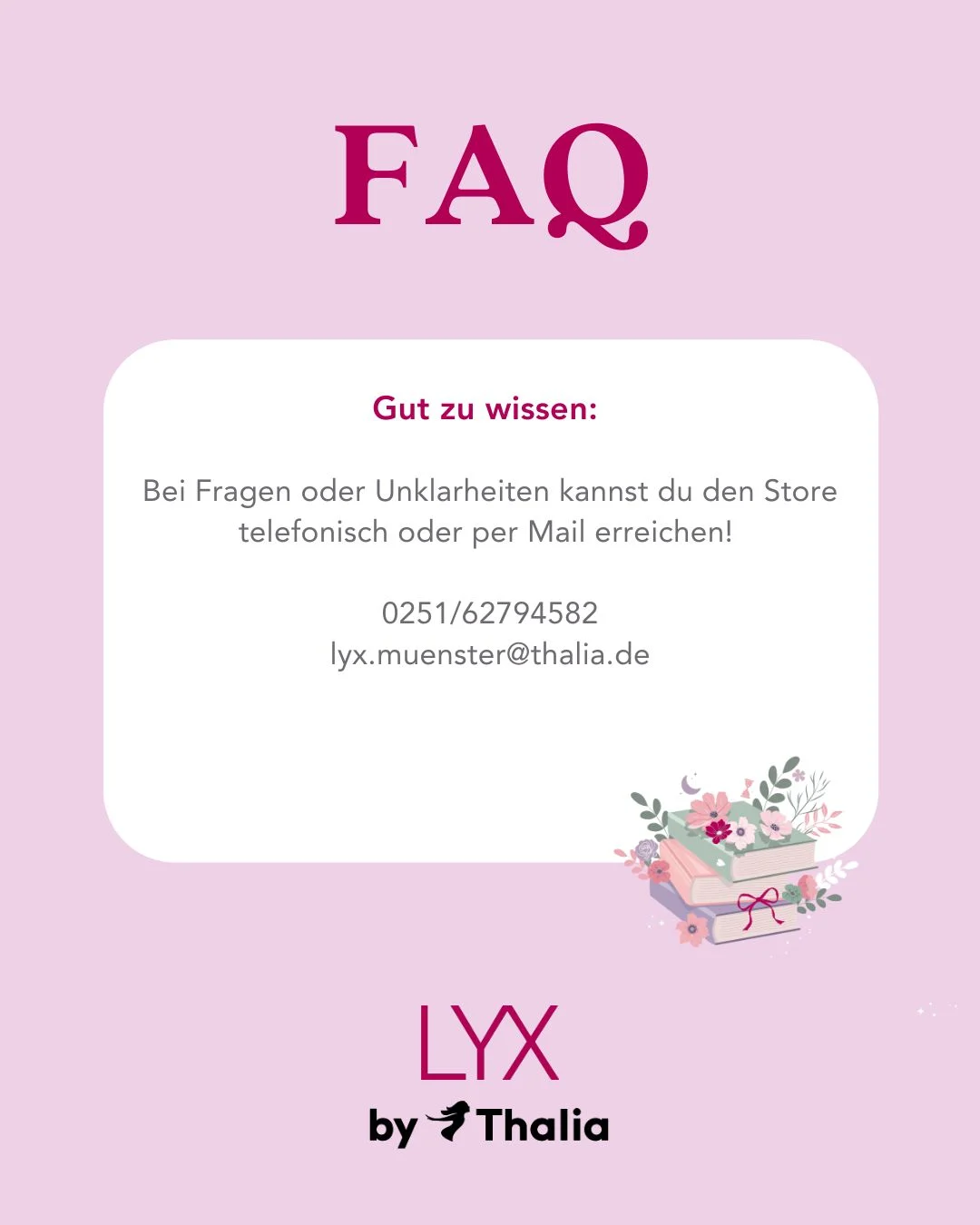 LYX Thalia Store FAQ 5
