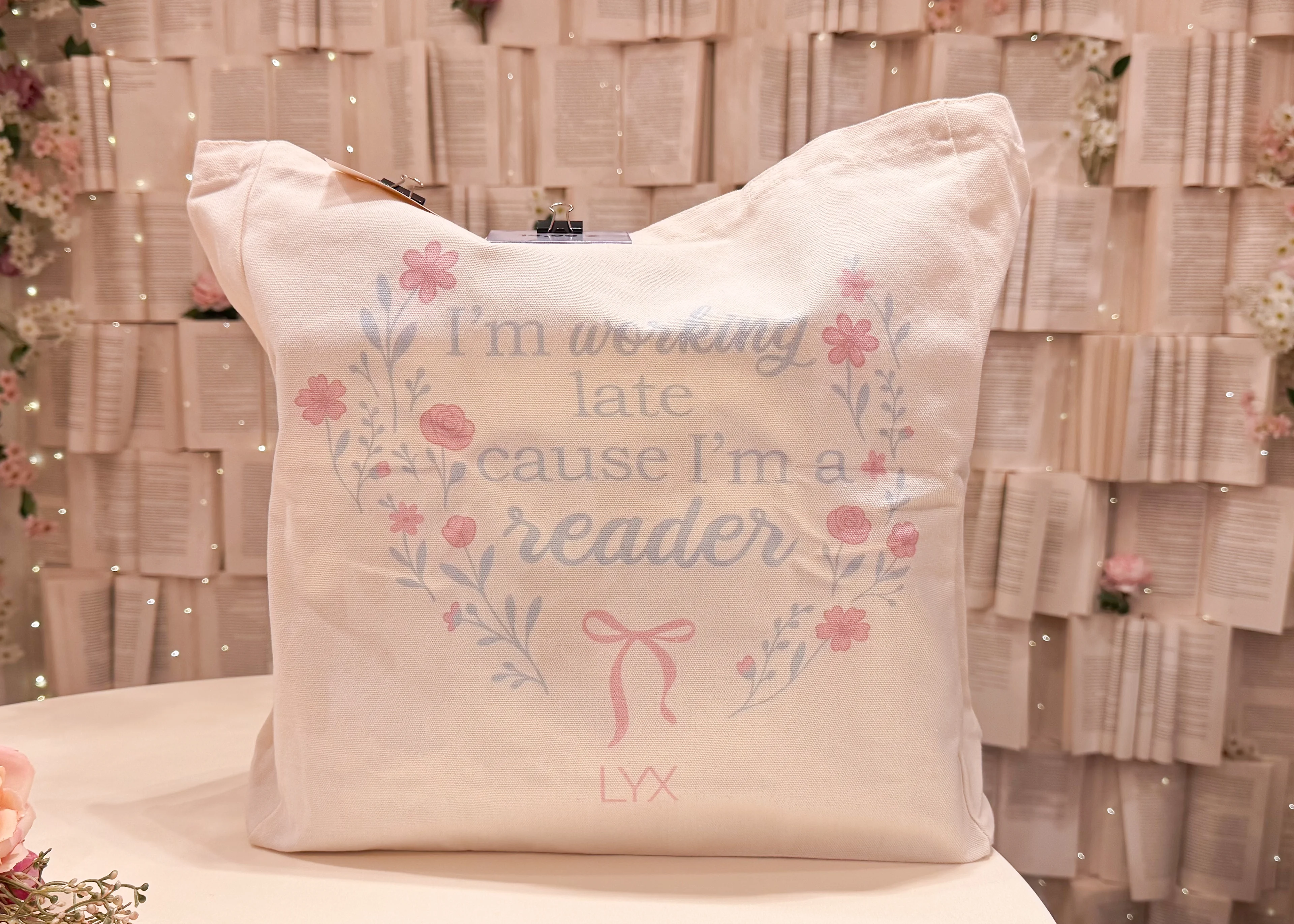 I'M WORKING LATE ... LYX Canvas-Tasche