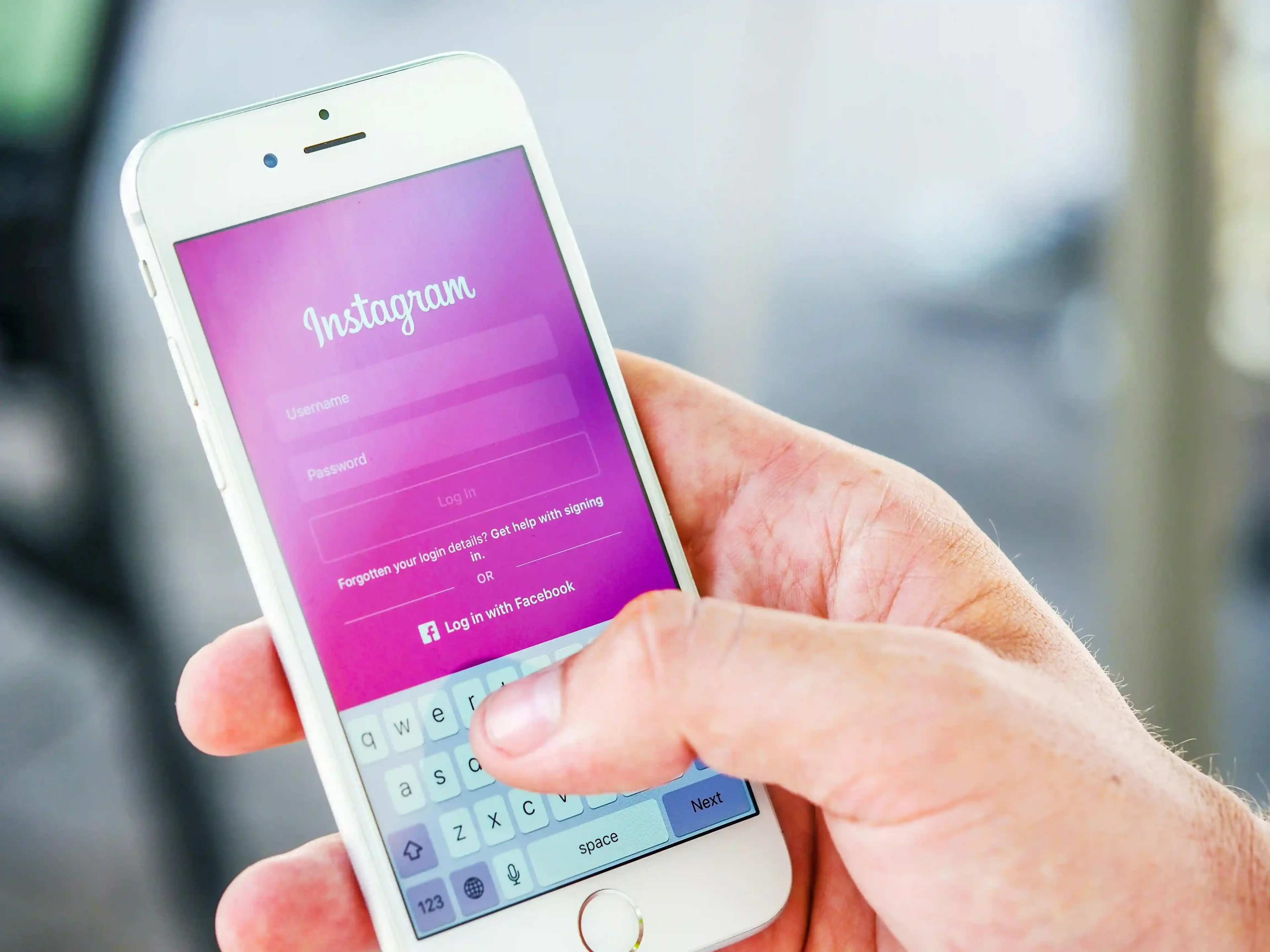 Instagram app on a smartphone