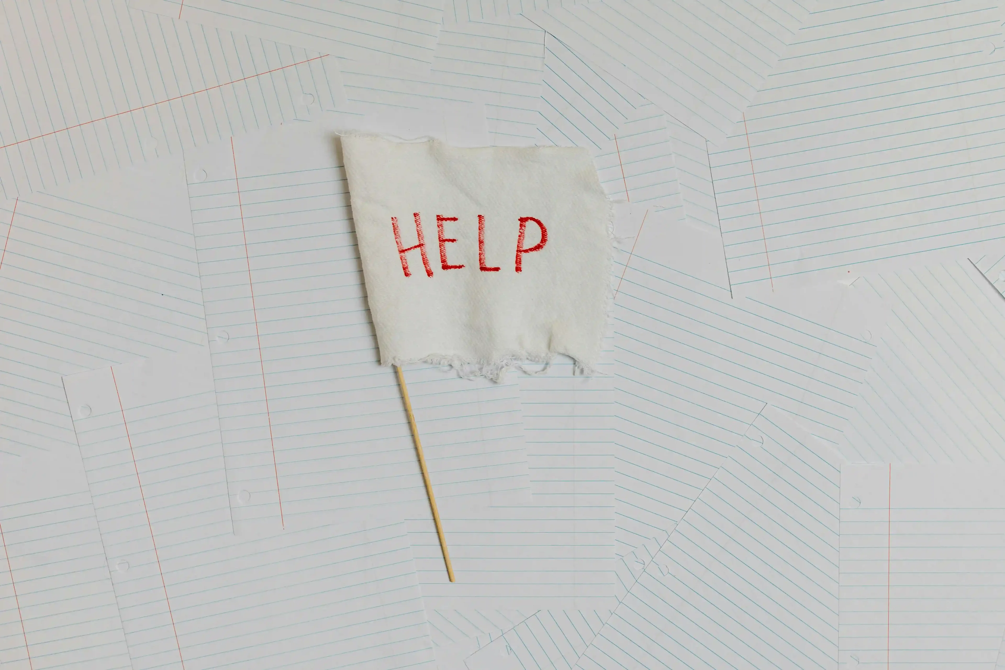 help flag on a paper