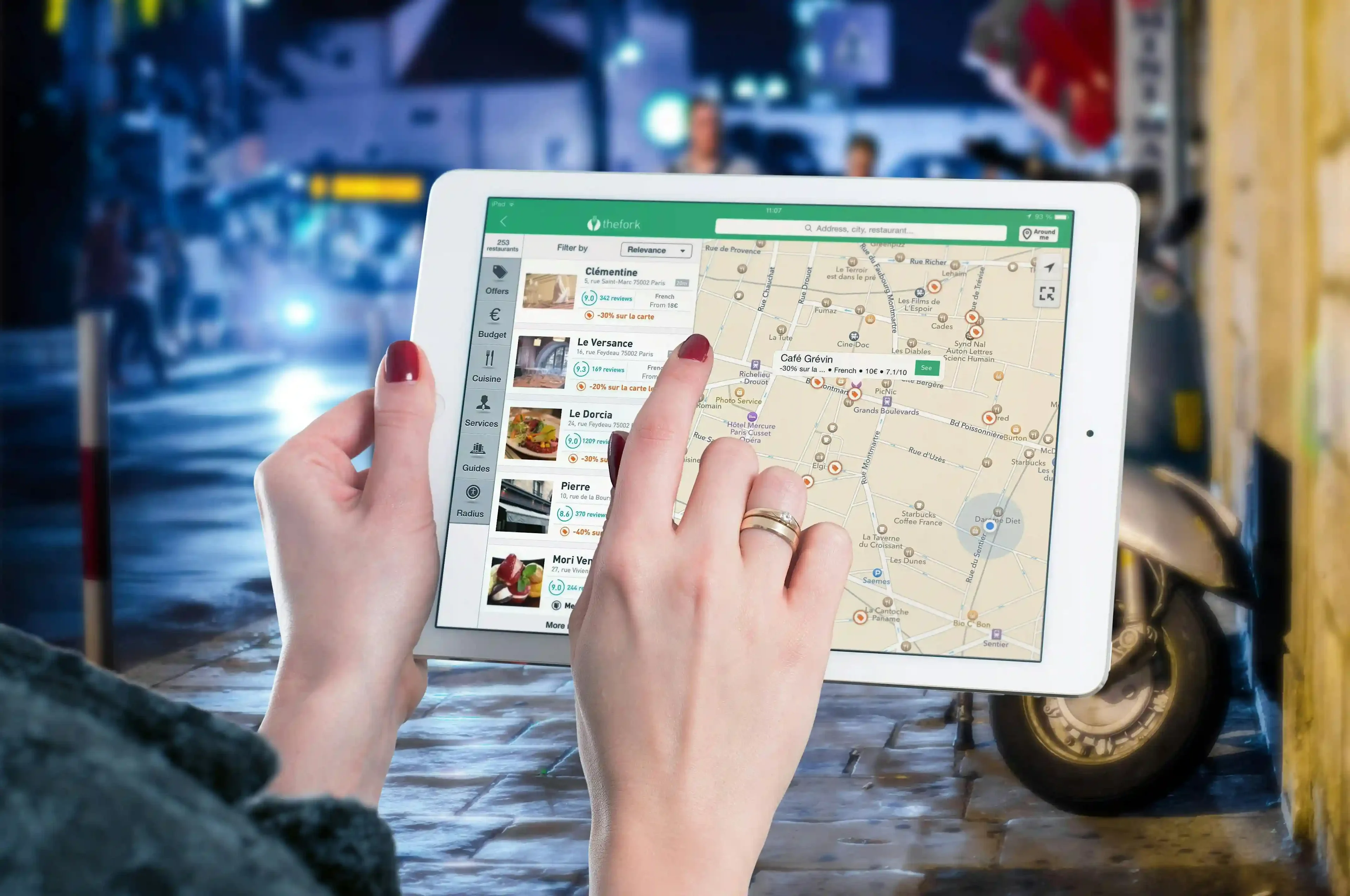 a person using Google Maps on smartphone