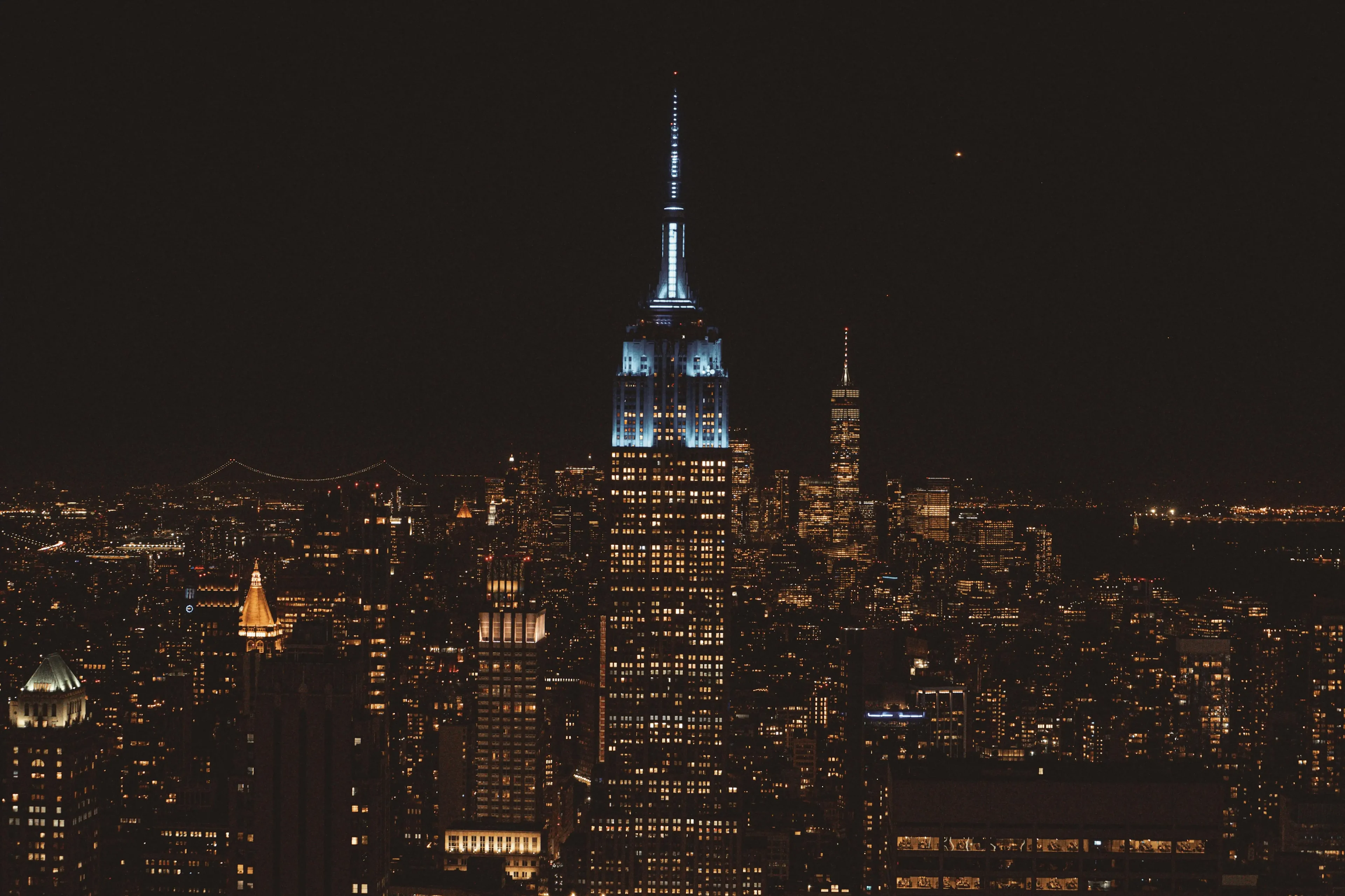 Empire State Building at night in New York City