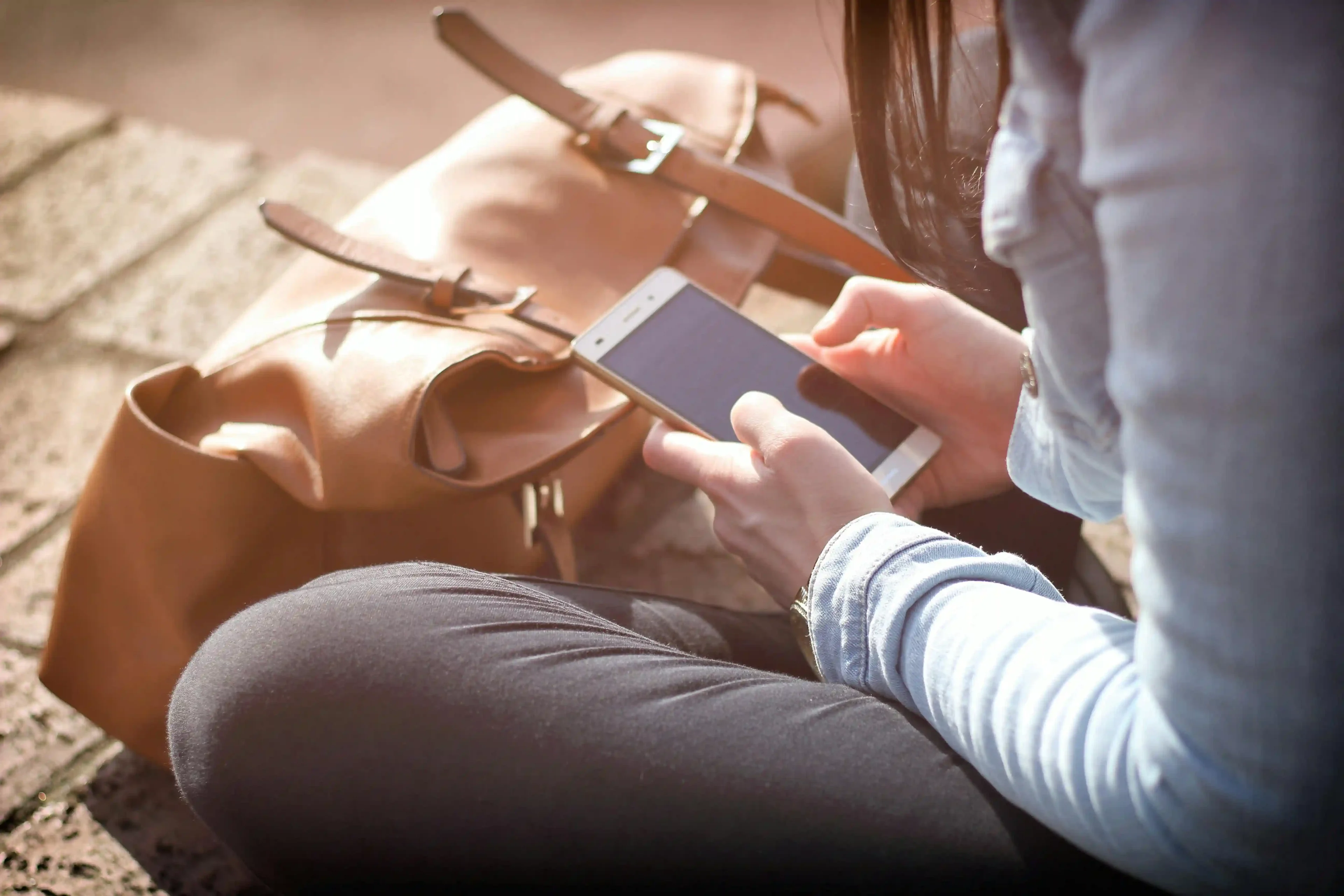 a person using smartphone