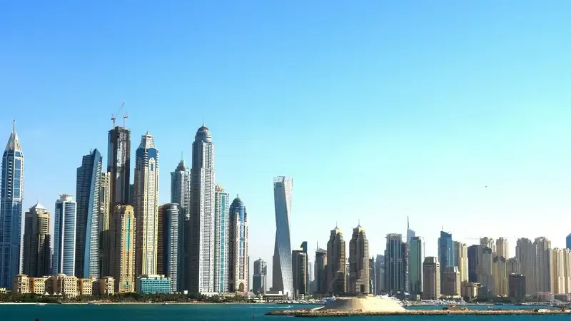 skyscrapers and a cityscape