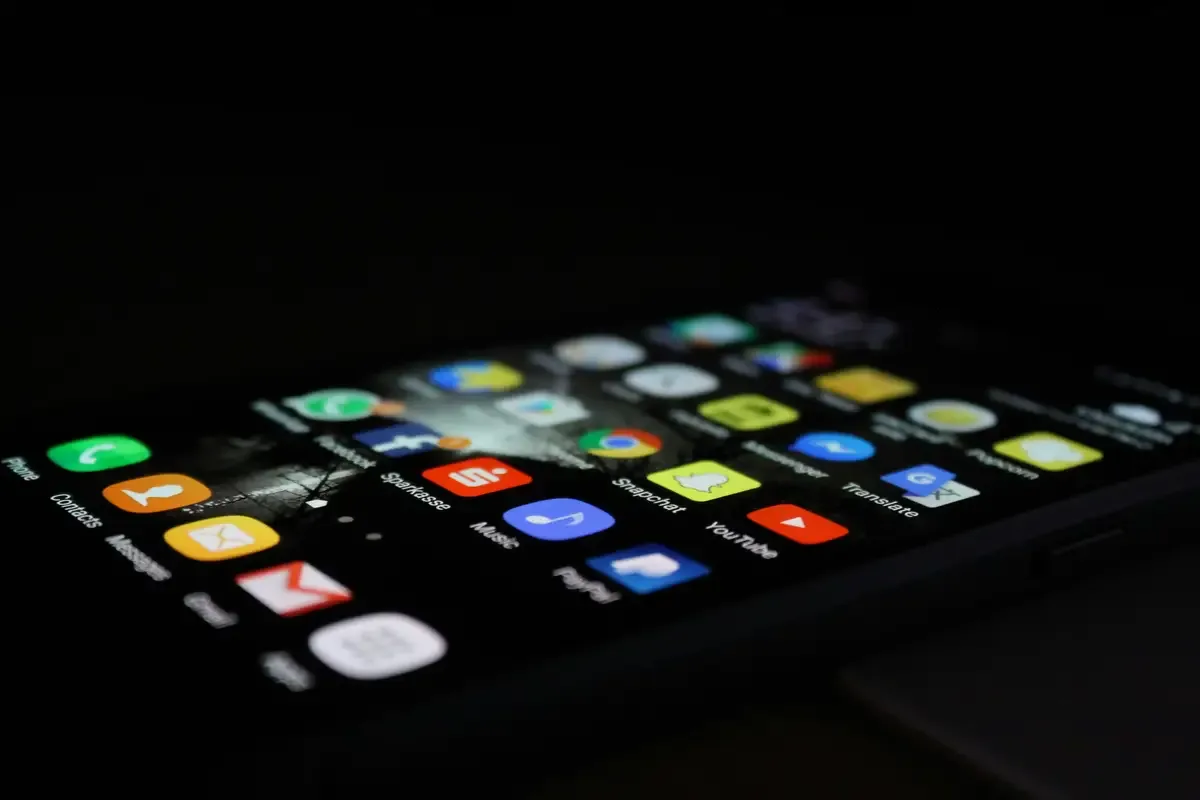 apps on smartphone screen