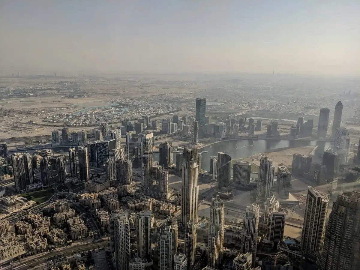 high-rise buildings and a city
