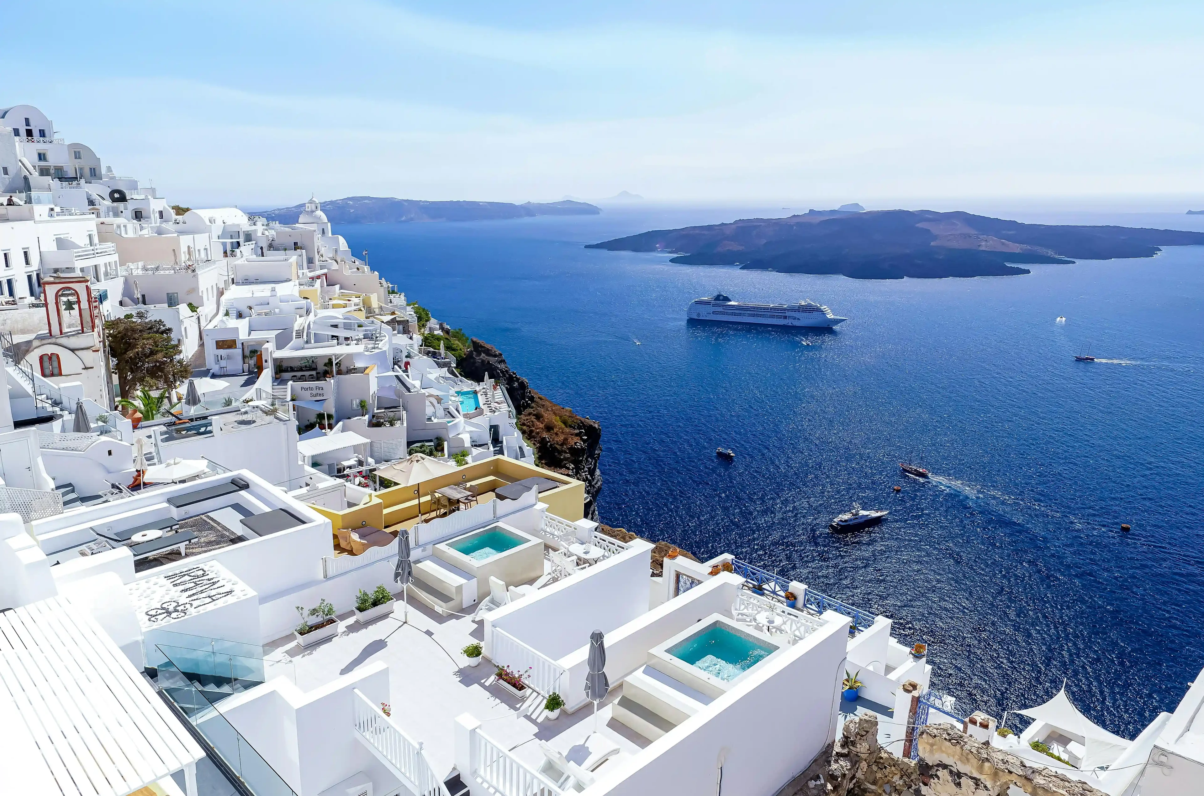 White houses and sea views in Greece