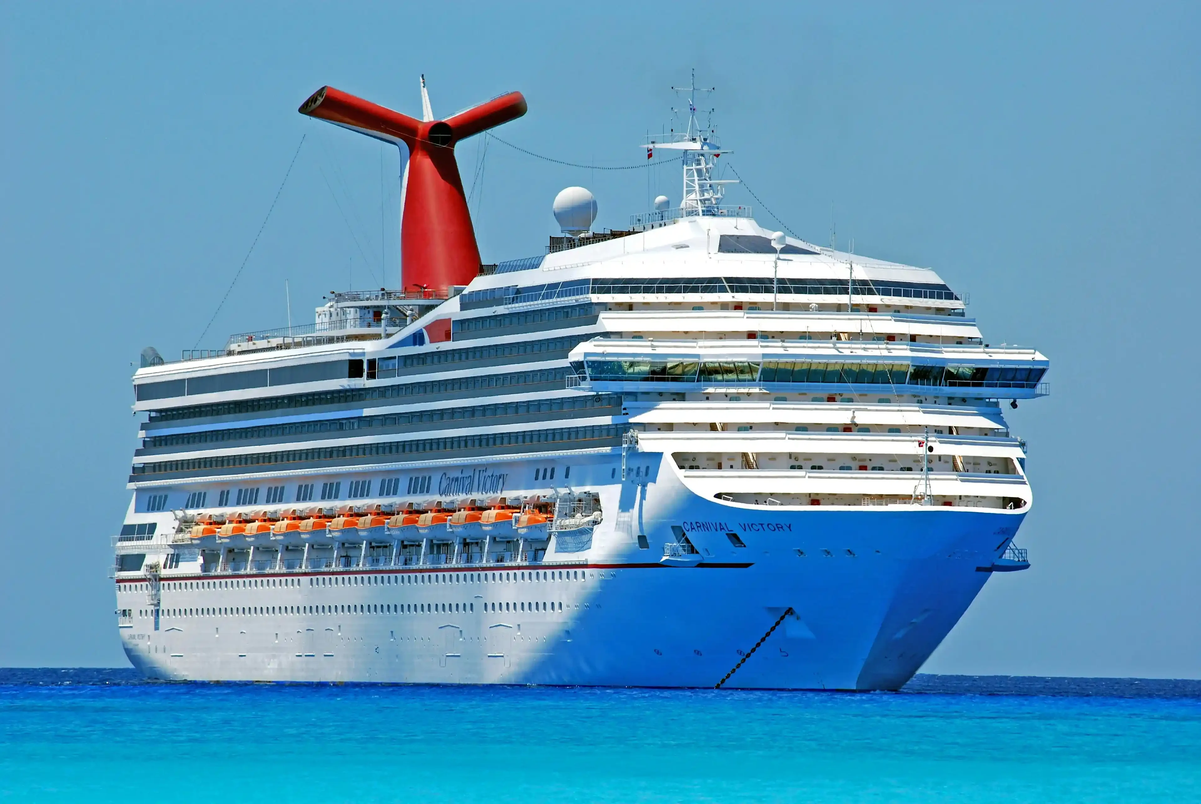 a cruise ship at sea