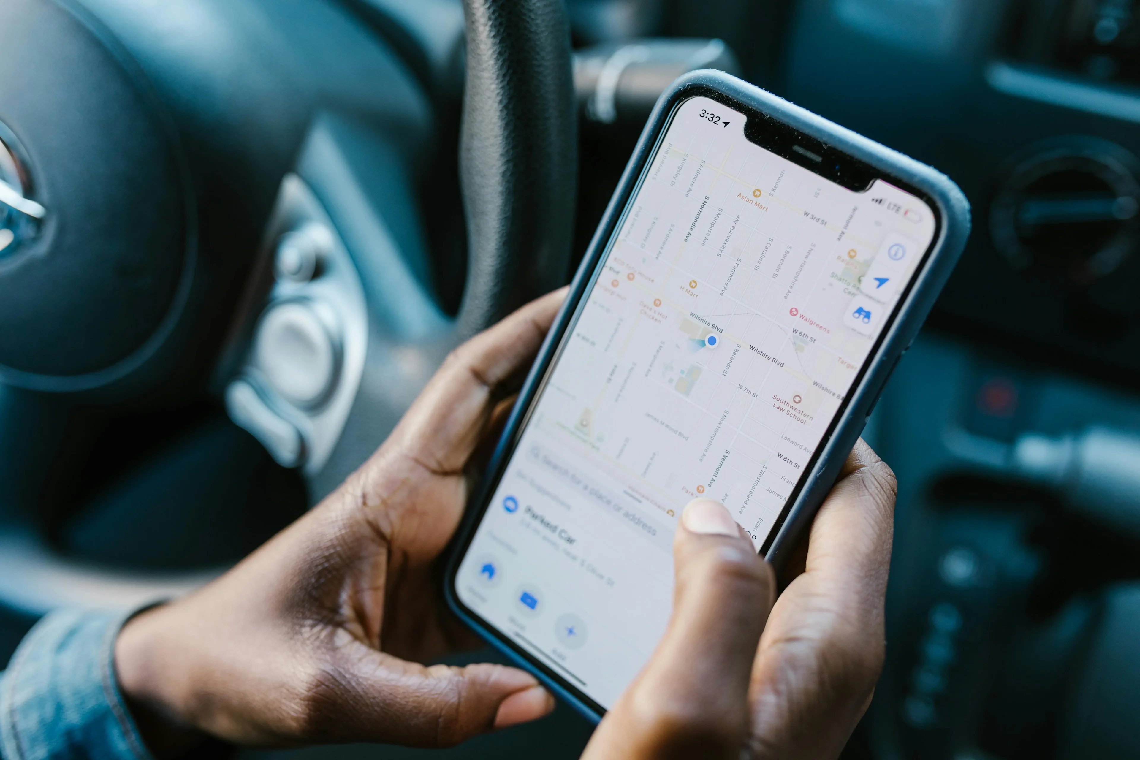 A person planning a trip using an app on their phone