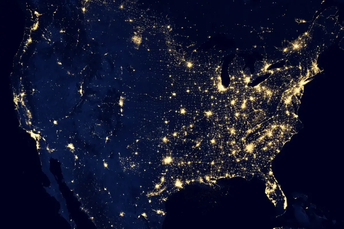 Earth lights at night