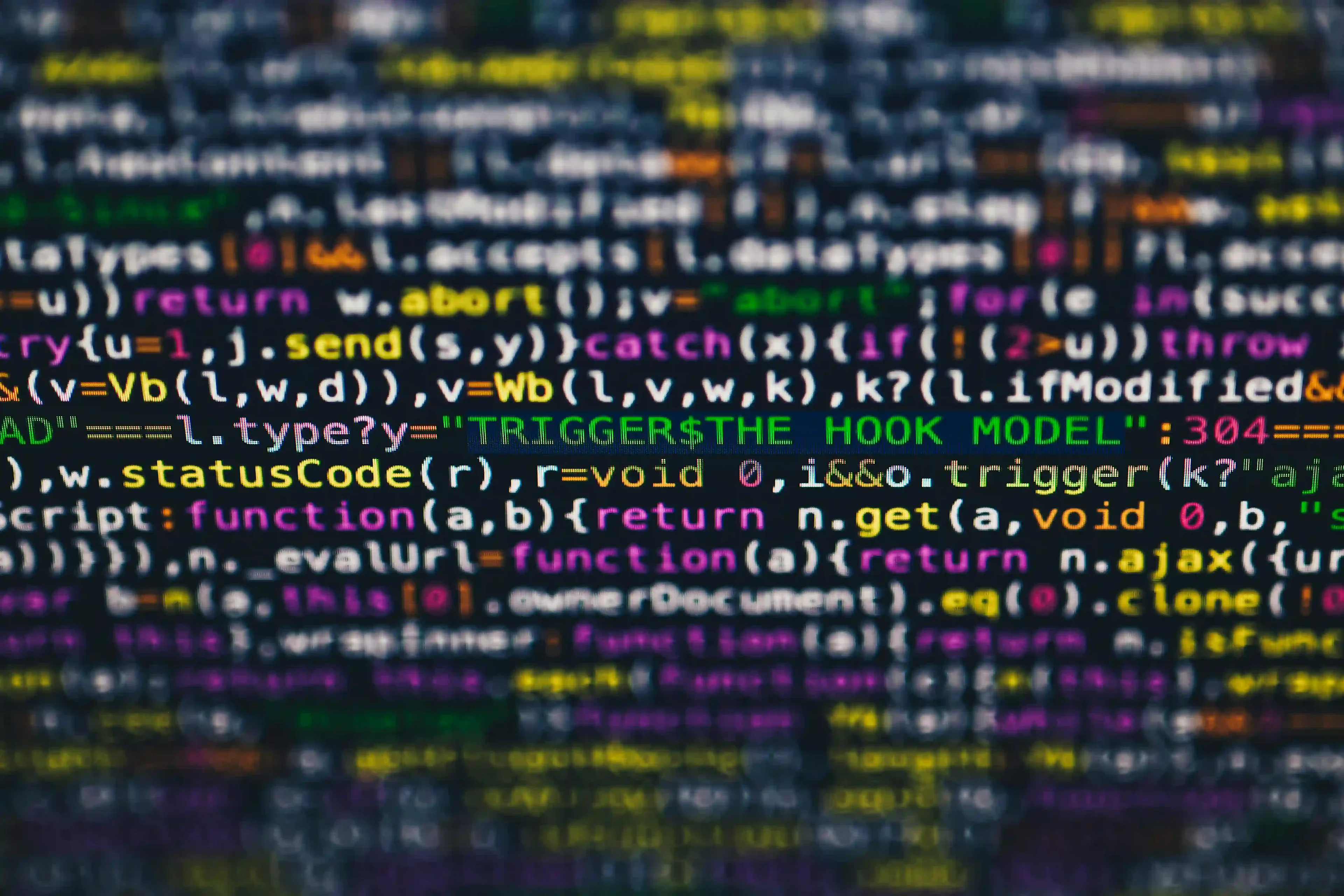 colorful code screen