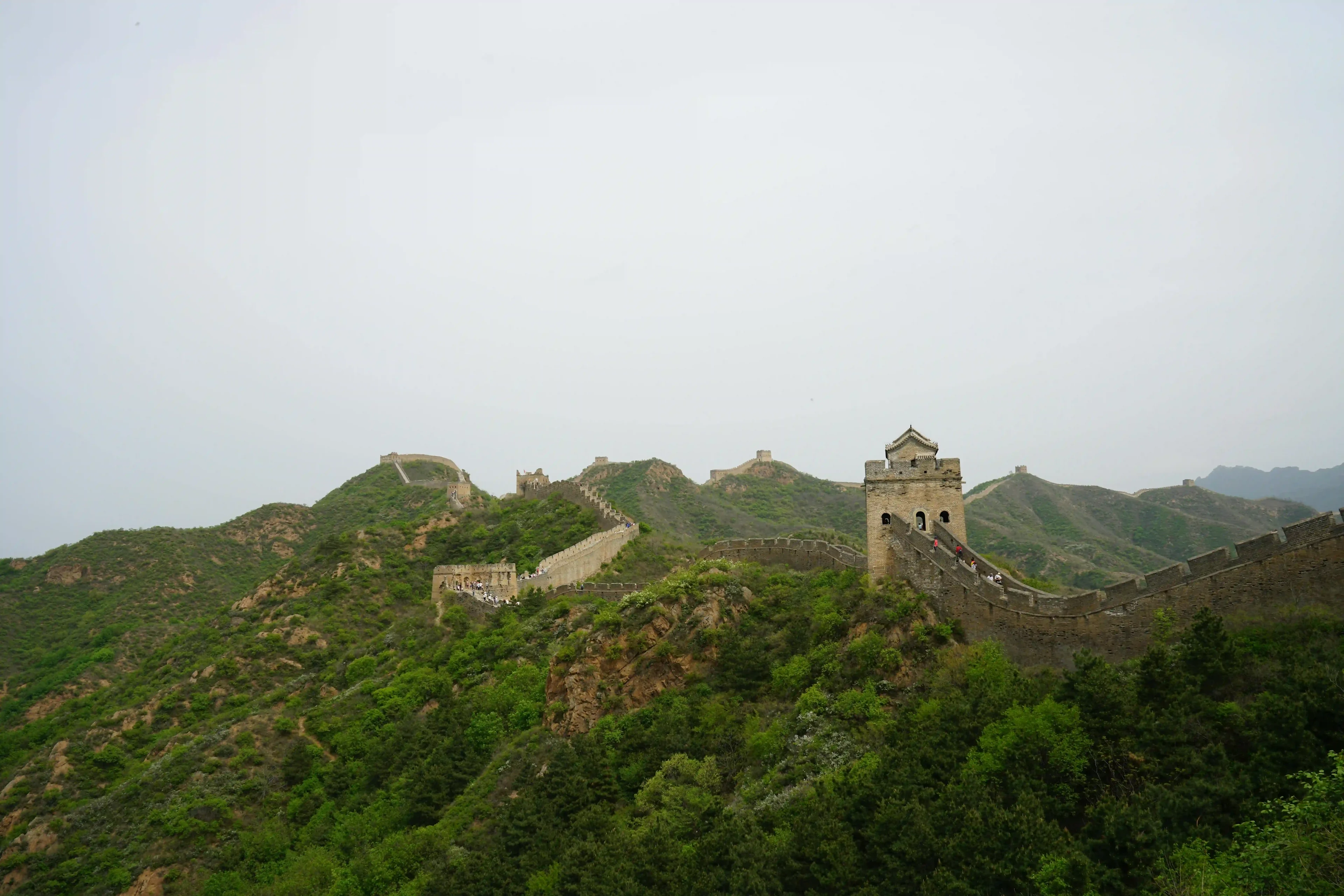 a view of the Great Wall of China