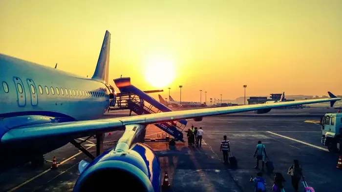 boarding the plane
