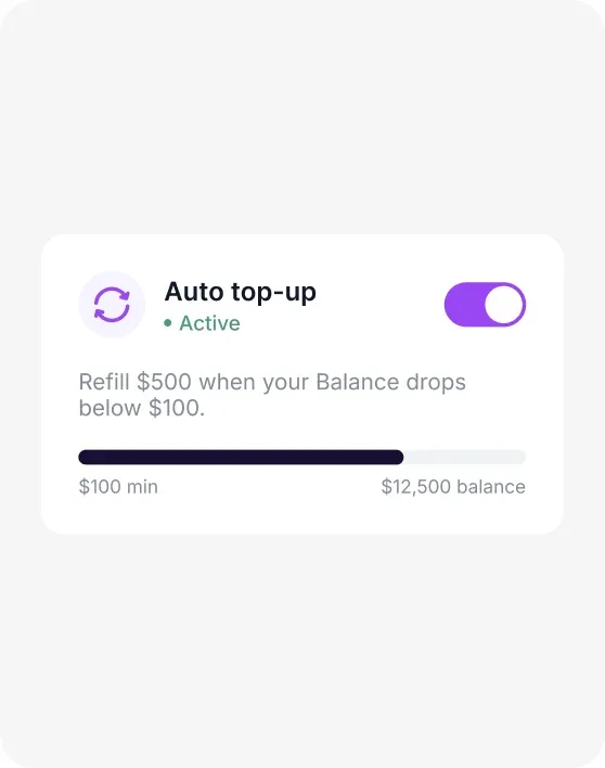 Auto top up