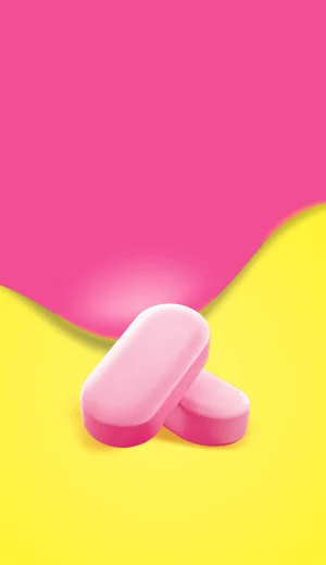 2 pink colour capsules.