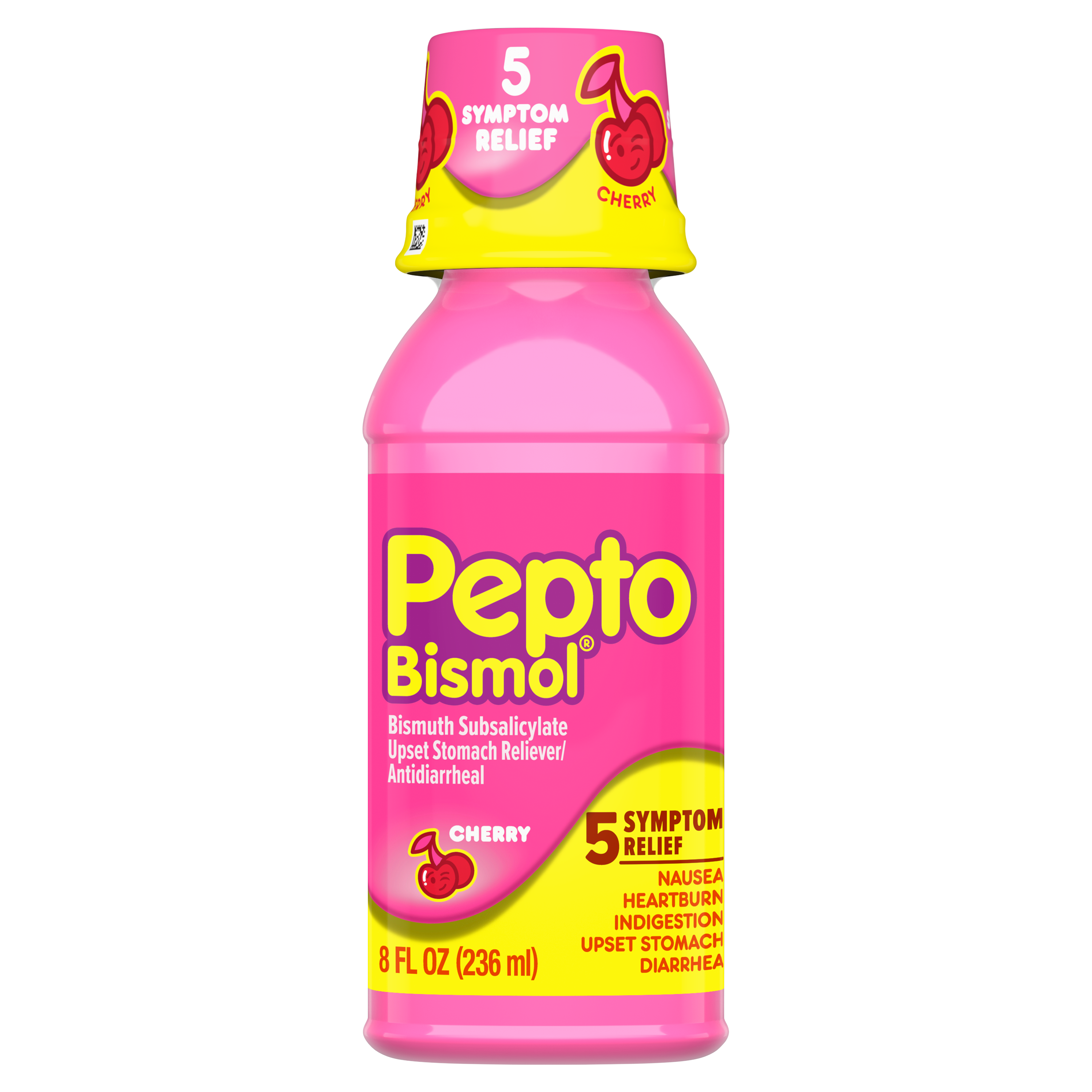 Pepto Bismol Original Liquid - Cherry Flavor - Fast Upset Stomach Relief 