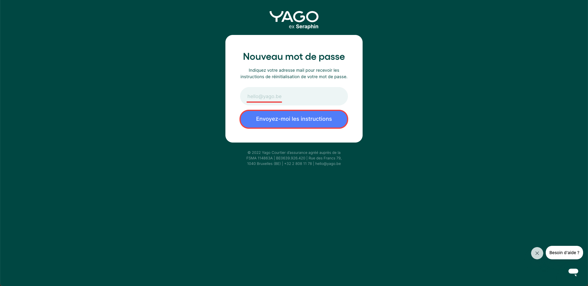 Mot de passe My Yago R2