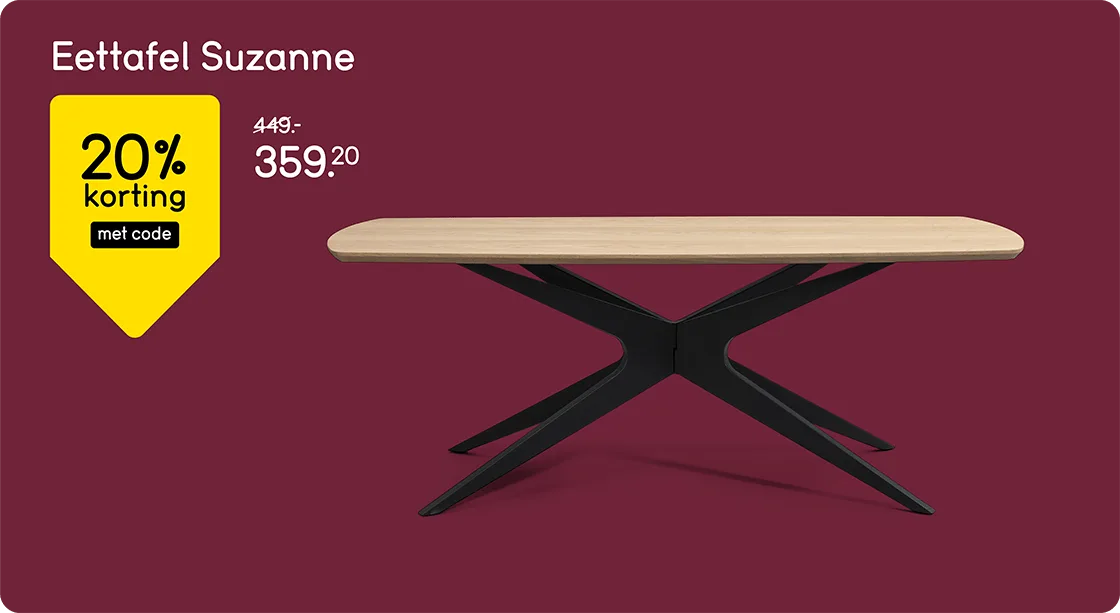 Tafel Suzanne 20% korting