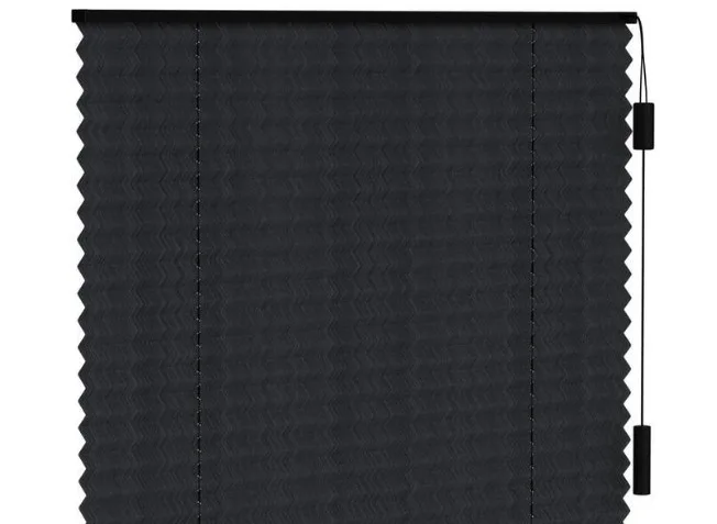 Afbeelding zwarte plissegordijnen
